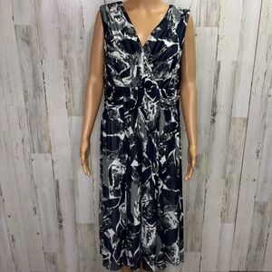 Coldwater Creek‎ Indigo Print Mesh Dress